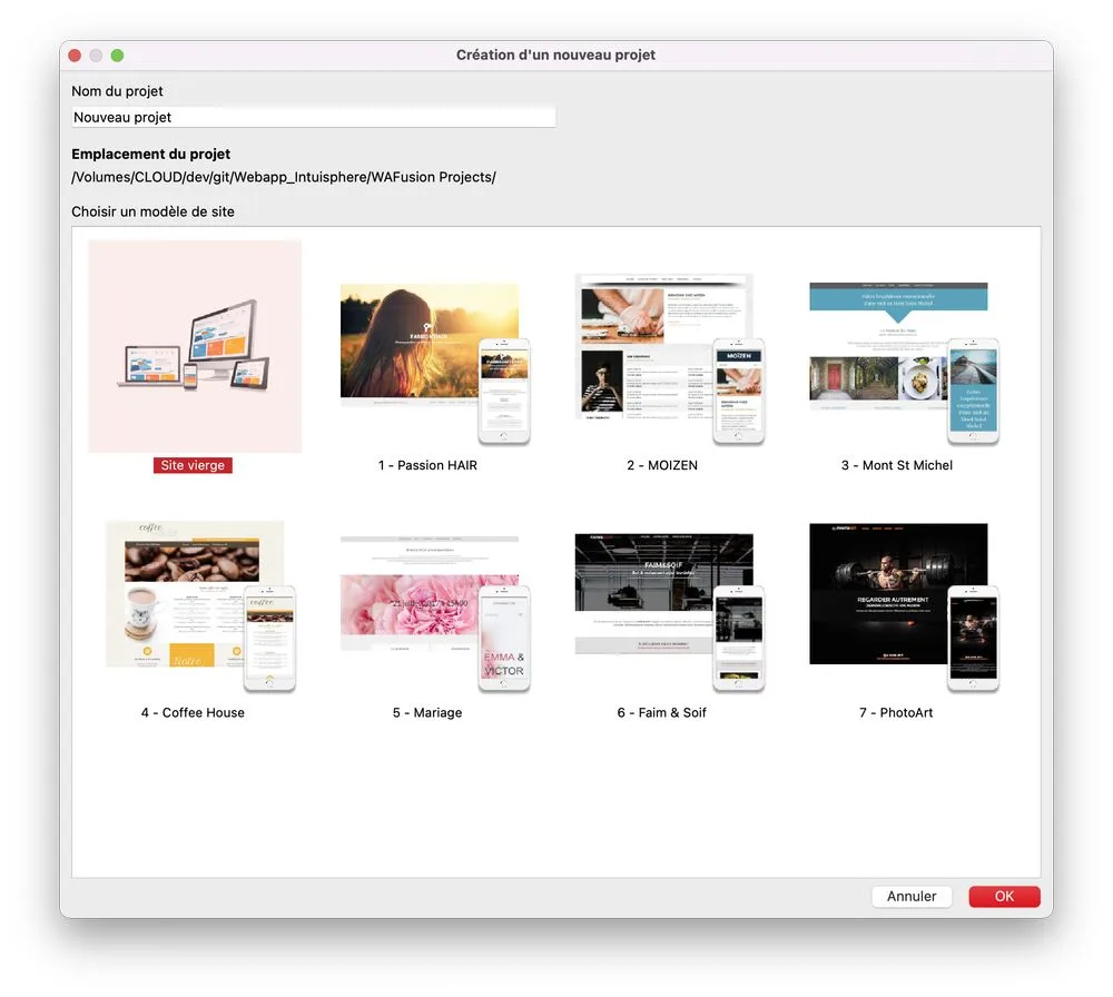 choose blank site