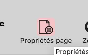 page properties button